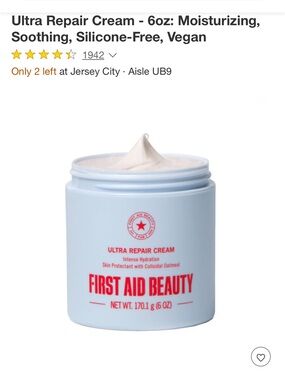 First Aid Beauty Ultra Repair Cream - Light Blue & White Jar